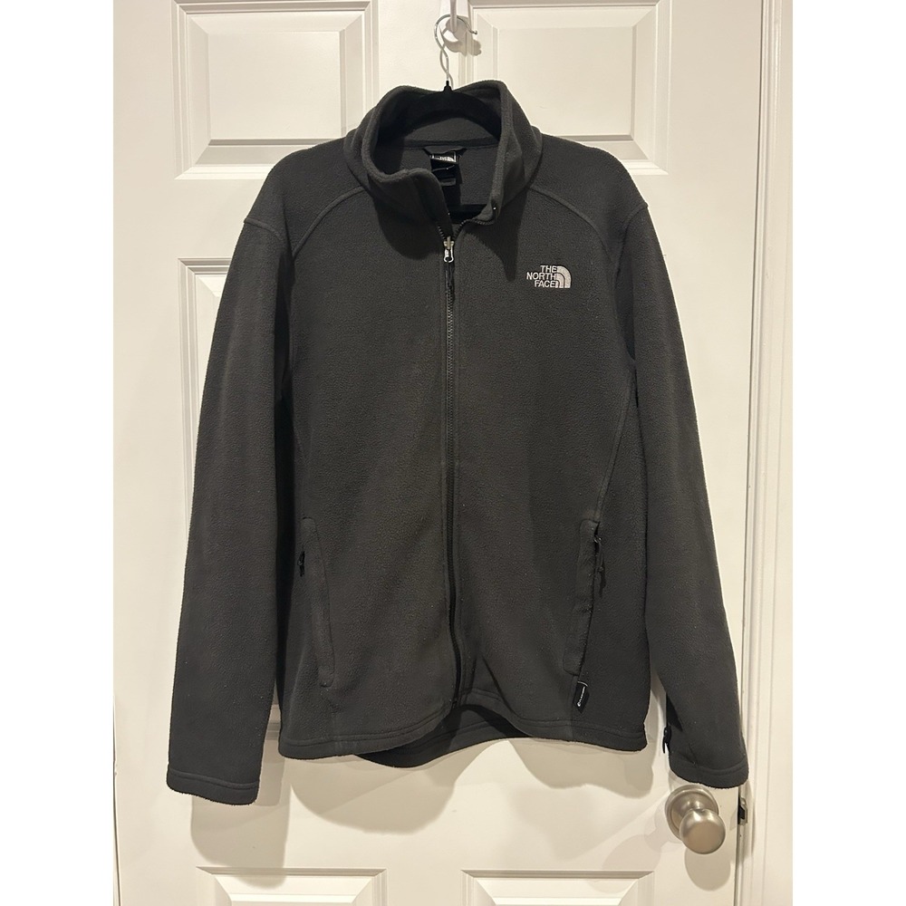 The North Face FlashDry Fleece Jacket Men’s Size Medium Black Full Zip Outdoor